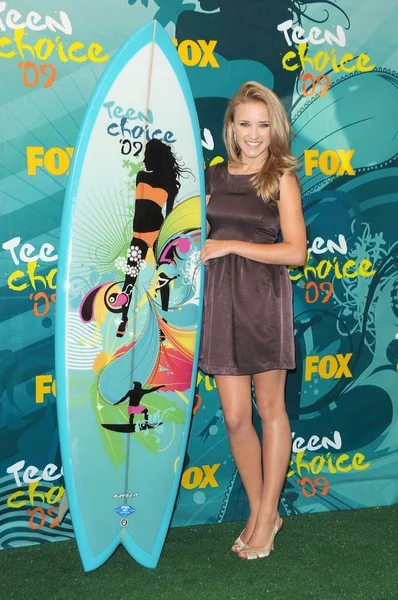 Emily osment basın odasında teen choice Ödülleri 2009. Gibson Amphitheater, universal city, ca. 08-09-09 — Stok fotoğraf