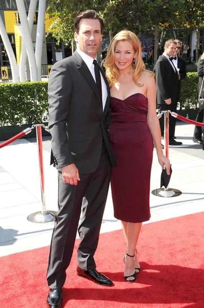 Jon hamm i jennifer westfeldt — Zdjęcie stockowe