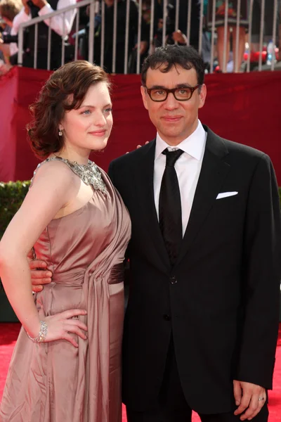 Elizabeth moss a fred armisen — Stock fotografie