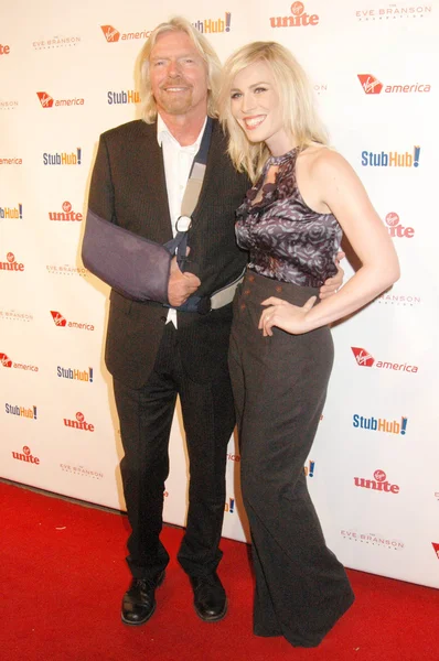 Richard Branson e Natasha Bedingfield — Fotografia de Stock