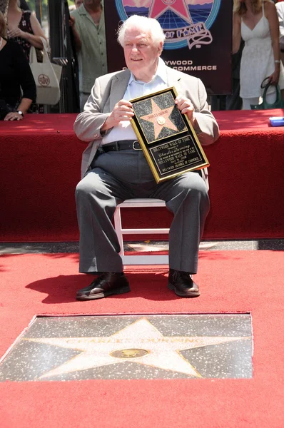 Charles Durning la ceremonia de Hollywood Walk of Fame, onorându-l. Hollywood Boulevard, Hollywood, Ca. 07-31-08 — Zdjęcie stockowe