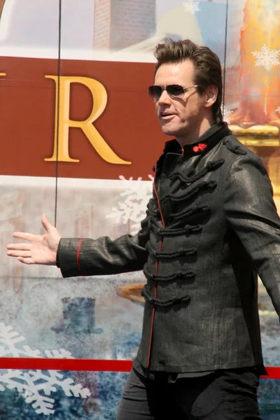 Jim Carrey bei mit dem Zug "disney's a Christmas Carol" kick-off. Union Station, Los Angeles, ca. 21.05.09 — ストック写真