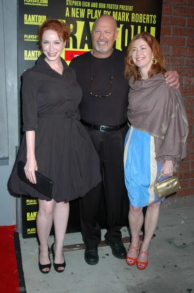 Christina Hendricks with Stephen Eich and Dana Delany — Stock Photo, Image