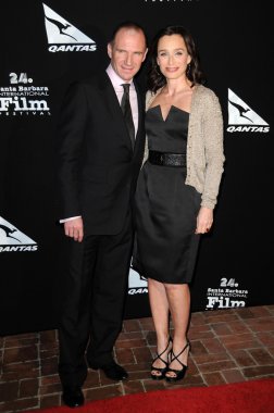 Ralph Fiennes ve Kristin Scott Thomas sinema Öncü Ödülü Tanıtımı Gala Santa Barbara Uluslararası Film Festivali'nde. Arlington tiyatro, Santa Barbara, Ca. 01-27-09
