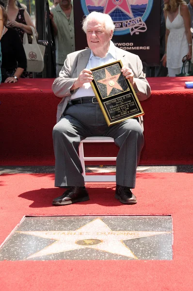 Charles Durning la ceremonia de Hollywood Walk of Fame, onorându-l. Hollywood Boulevard, Hollywood, Ca. 07-31-08 — Zdjęcie stockowe