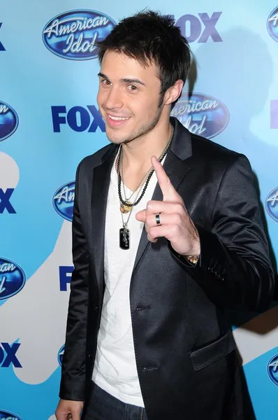 Kris Allen na Sala de Imprensa no 'American Idol' Grand Finale 2009. Nokia Theatre, Los Angeles, CA. 05-20-09 — Fotografia de Stock