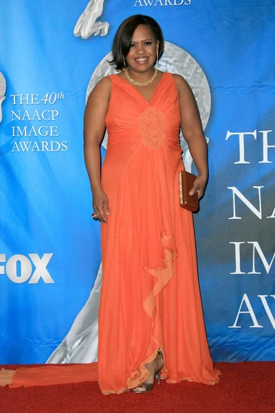 Chandra Wilson na sala de imprensa no 40th NAACP Image Awards. Shrine Auditorium, Los Angeles, CA. 02-12-09 — Fotografia de Stock