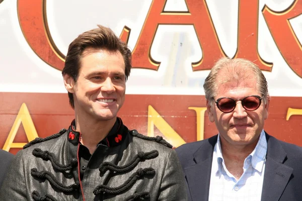 Jim carrey és robert zemeckis, a "disney's a christmas carol" train Tour kick-off. Union station, los angeles, ca. 05-21-09 — Stock Fotó