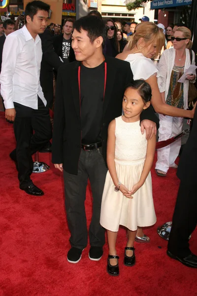 Jet Li and daughter Jane — Stock Photo, Image