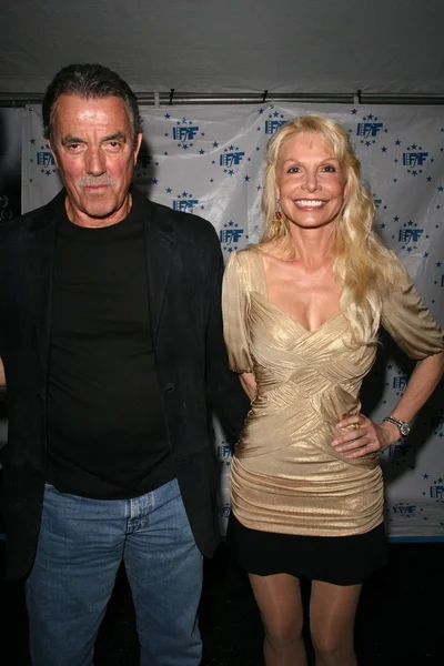 Eric Braeden and Agnes-Nicole Winter at the Los Angeles Premiere of 'The Gold and the Beautiful'. Raleigh Studios, Hollywood, CA. 02-28-09 — Stock Photo, Image