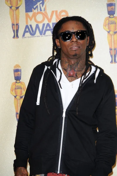 Lil Wayne in de perszaal tijdens de 2009 Mtv Movie Awards. Gibson Amphitheatre, Universal City, Ca. 05-31-09 — Stockfoto