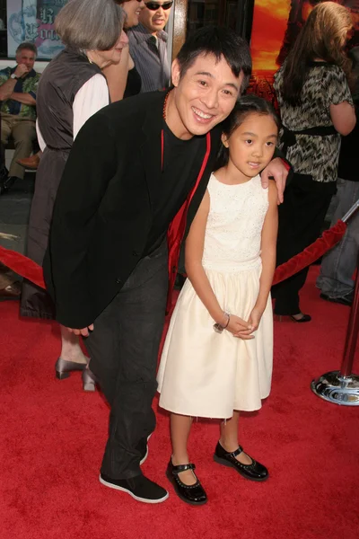 Jet Li y su hija Jane — Foto de Stock