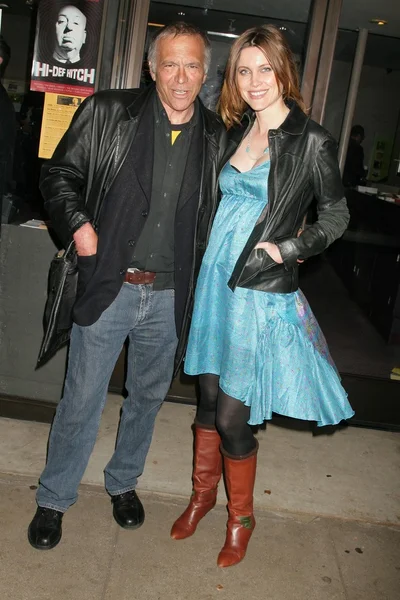 Nick Mancuso and Silvia Suvadova at a Special Industry Screening of 'Break'. Laemmle's Music Hall 3, Beverly Hills, CA. 05-01-09 — Stock Photo, Image