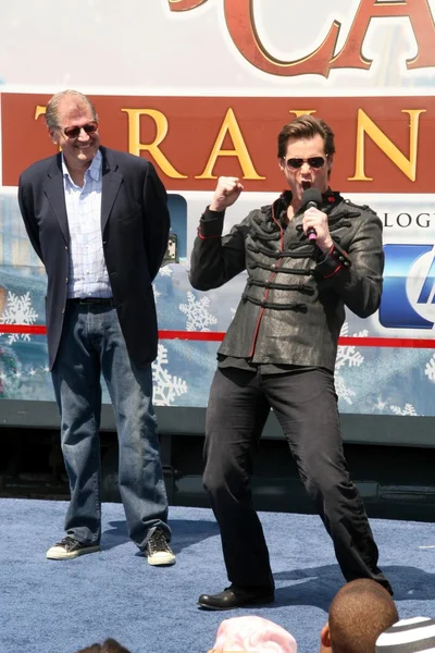 Robert Zemeckis y Jim Carrey — Foto de Stock