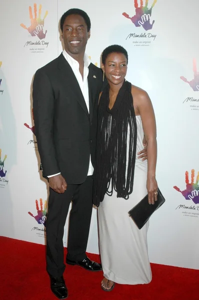 Isaiah Washington and wife Jenisa — ストック写真