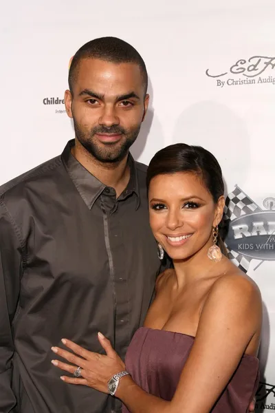 Tony Parker og Eva Longoria Parker - Stock-foto