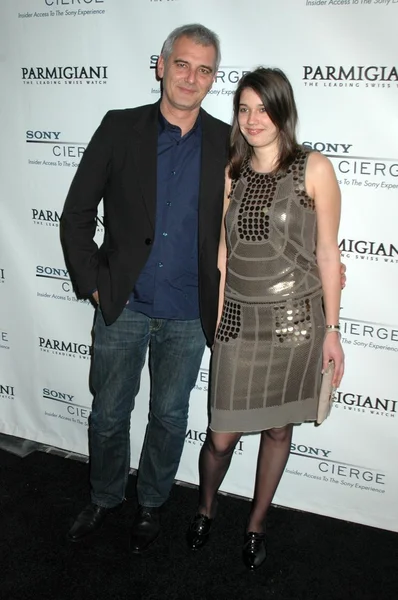 Laurent Cantet and daughter Marie at the Sony Pictures Classics 2009 Oscar Nominees' Party. Cecconi's, Los Angeles, CA. 02-21-09 — Stok fotoğraf