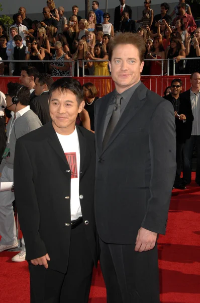 Jet Li and Brendan Fraser at the 2008 ESPY Awards. Nokia Theatre, Los Angeles, CA. 07-16-08 — 스톡 사진