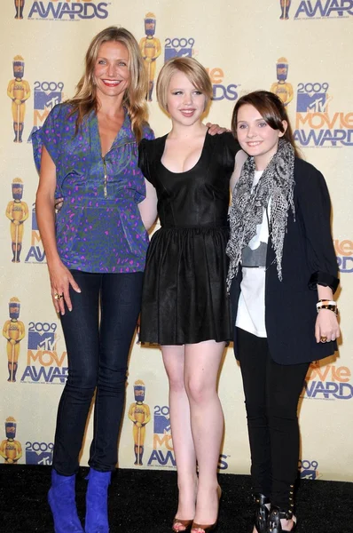 Cameron Diaz with Sofia Vassilieva and Abigail Breslin — Stock Photo, Image