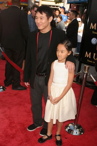 Jet Li y su hija Jane — Foto de Stock