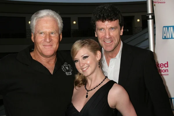 Randy West with Sunny Lane and Nick Sharp at the Los Angeles Premiere of 'Naked Ambition an R-Rated Look at an X-Rated Industry'. Laemmle Sunset 5 Cinemas, West Hollywood, CA. 04-30-09 — Stock Photo, Image