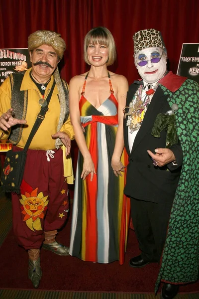 Bill Perron with Rena Riffel and Count Smokula — Stock Photo, Image