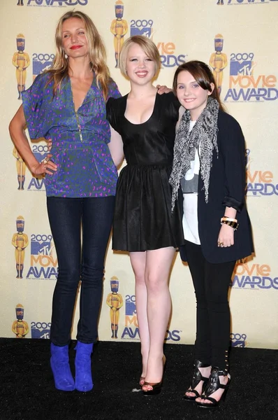 Cameron Diaz with Sofia Vassilieva and Abigail Breslin — Stock Photo, Image