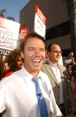 John edwards, Amerika grev çizgisini nbc studios önünde Yazarlar Birliği. Burbank, ca. 11-16-07