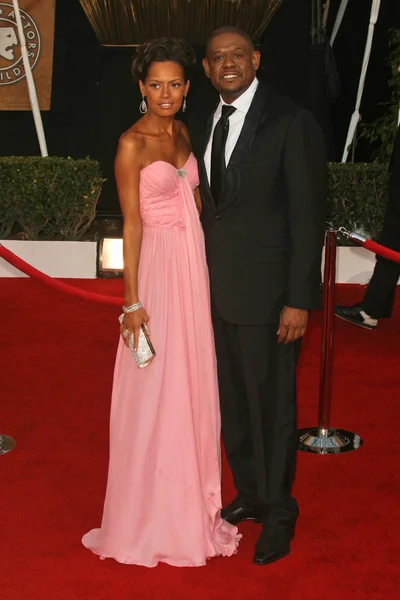 Keisha Whitaker and Forest Whitaker at the 14th Annual Screen Actors Guild Awards. Shrine Auditorium, Los Angles, CA. 01-27-08 — Stock Photo, Image