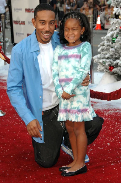 Chris Ludacris Pontes e filha Karma — Fotografia de Stock