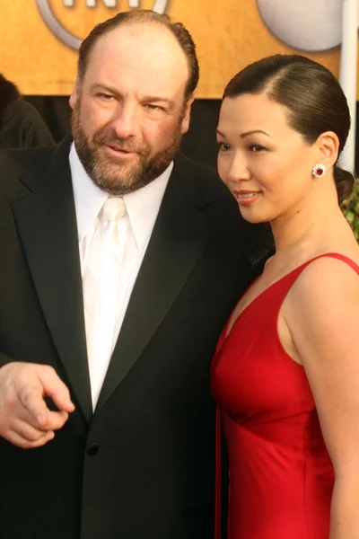 James Gandolfini and guest — Stock Photo, Image