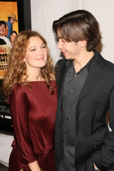 Drew barrymore och justin long — Stockfoto