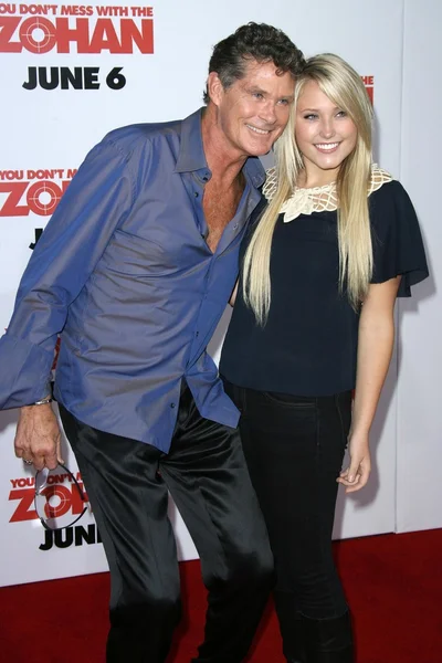 David Hasselhoff and his daughter — 스톡 사진