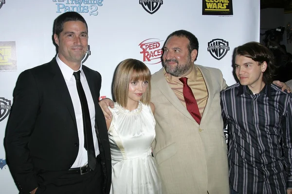 Matthew Fox and Christina Ricci with Joel Silver and Emile Hirsch — Stock Photo, Image