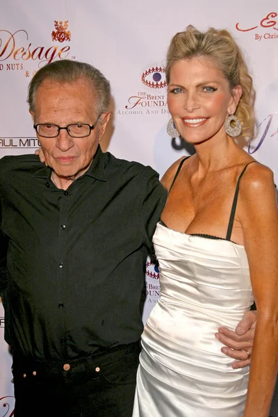 Larry king i shawn southwick — Zdjęcie stockowe