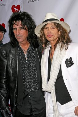 Alice cooper ve steven tyler, 4 yıllık musicares harita fon yardım konseri. müzik kutusu, hollywood, ca. 05-09-08