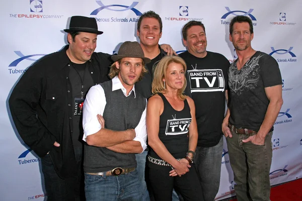 Die band aus tv und greg grunberg mit bob guiney und james denton — Stockfoto