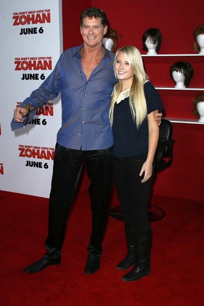 David Hasselhoff and his daughter — Stock Photo, Image