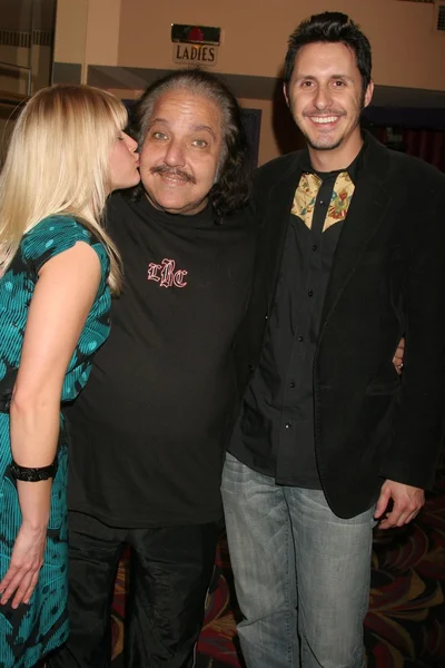 Jenny Guy with Ron Jeremy and Eddie Herda — Zdjęcie stockowe