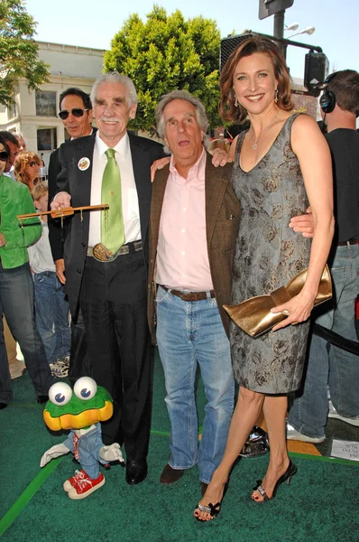 Herb McCallister com Henry Winkler e Brenda Strong — Fotografia de Stock