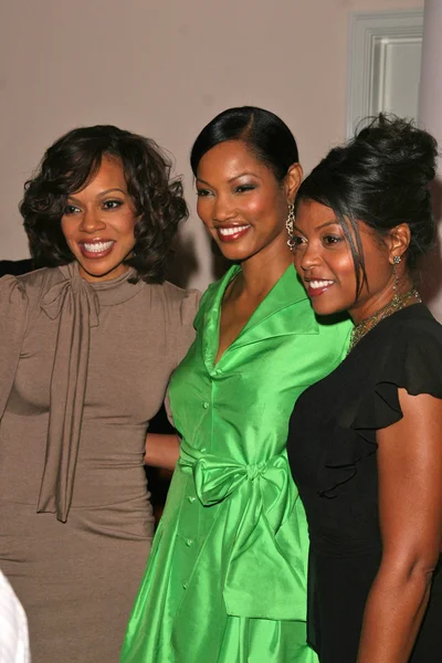 Erica Hubbard with Garcelle Beauvais and Taraji P. Henson — Stock Photo, Image