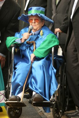 Meinhardt Raabe at a ceremony honoring the Munchkins with a star on the Hollywood Walk of Fame. Hollywood Boulevard, Hollywood, CA. 11-20-07