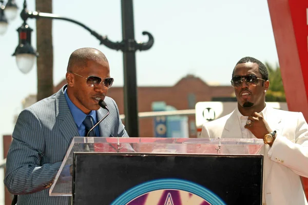 Jamie Foxx y Sean Diddy Combs — Foto de Stock