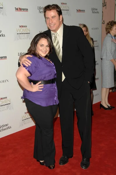 Nikki Blonsky e John Travolta — Fotografia de Stock