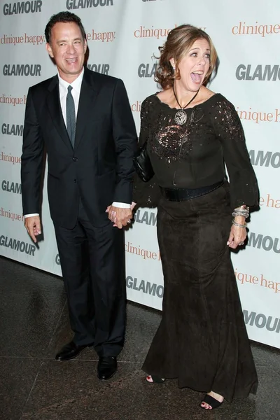 Tom hanks och rita wilson — Stockfoto