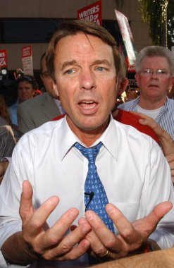 John edwards, Amerika grev çizgisini nbc studios önünde Yazarlar Birliği. Burbank, ca. 11-16-07