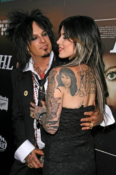 Nikki sixx a kat von d — Stock fotografie