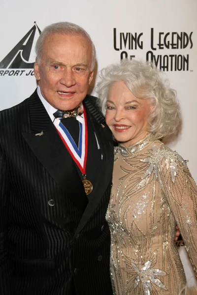 Buzz Aldrin e moglie Lois — Foto Stock