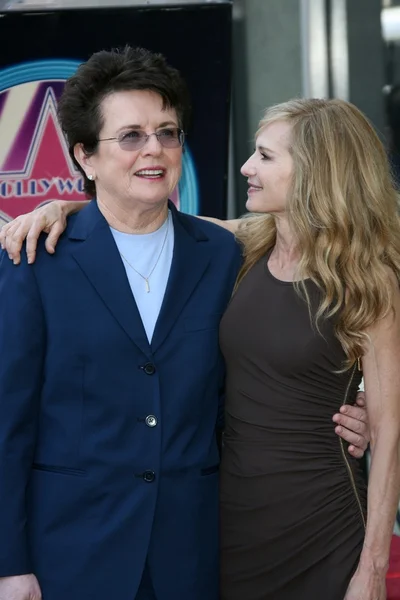 Billie Jean King, Holly Hunter — Stockfoto