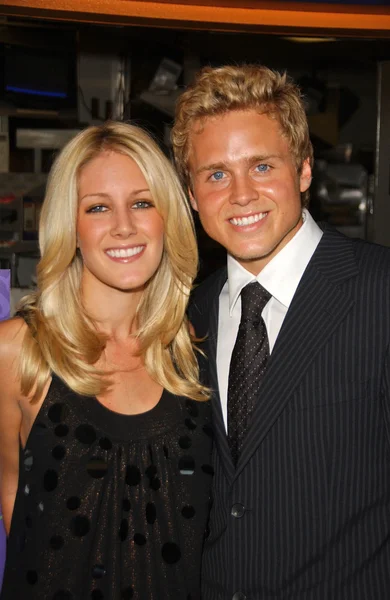 Heidi montag and spencer pratt at taco bell 's "realith check" präsentation to help global hunger, taco bell, los angeles, ca 10-16-07 — Stockfoto